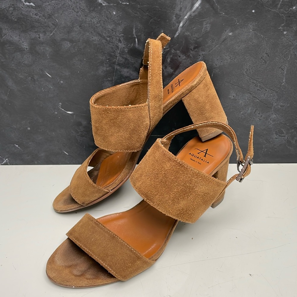 Aquatalia Two Strap Suede sandal heels - women’s size 6